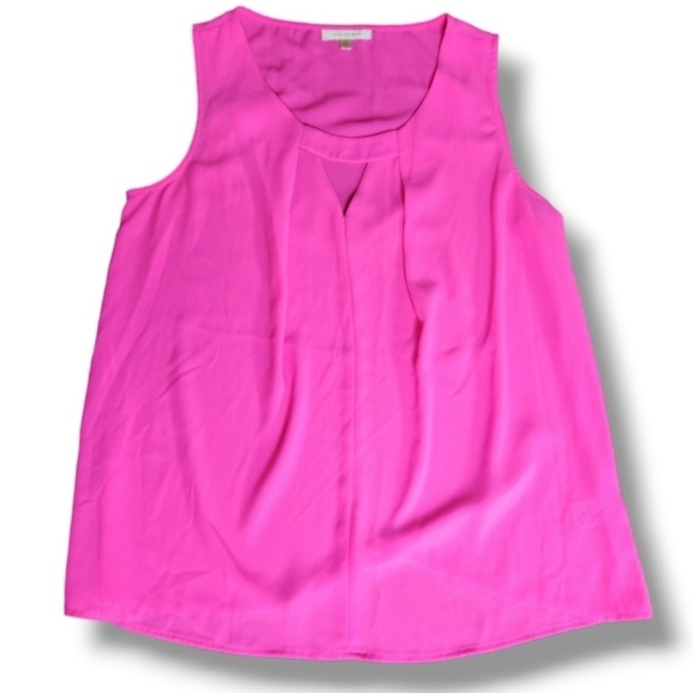 Skies Are Blue Hot Pink Sleeveless Top